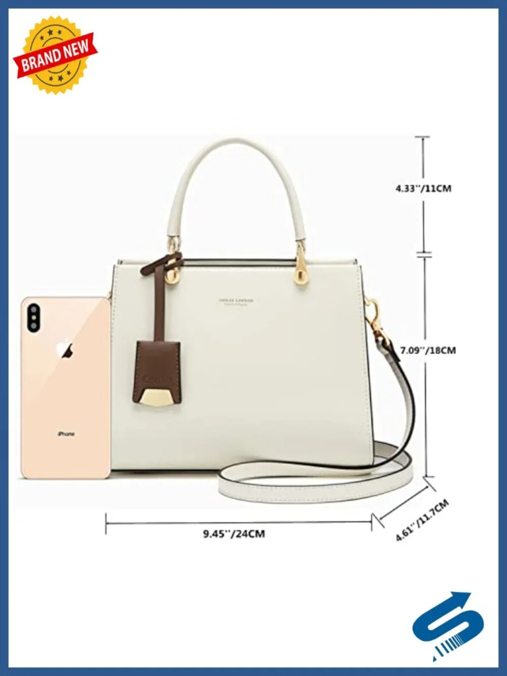 Genuine Leather Tote Satchel Shoulder Bag Crossbody for Women Work Travel